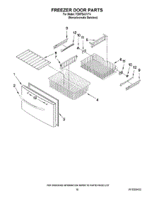 09 - Freezer Door Parts parts for Whirlpool Refrigerator 7GI5FSAXVY4 from AppliancePartsPros.com