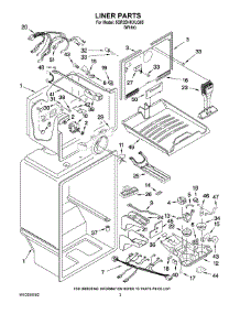 02 - Liner Parts parts for Whirlpool Refrigerator 5GR2SHKXLQ05 from AppliancePartsPros.com