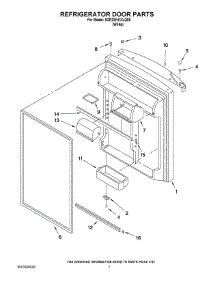 04 - Refrigerator Door Parts parts for Whirlpool Refrigerator 5GR2SHKXLQ05 from AppliancePartsPros.com
