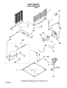 05 - Unit Parts parts for Whirlpool Refrigerator 5GR2SHKXLQ05 from AppliancePartsPros.com