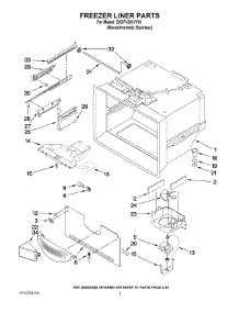 02 - Freezer Liner Parts parts for Whirlpool Refrigerator GX5FHDXVY05 from AppliancePartsPros.com