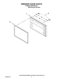 03 - Freezer Door Parts parts for Whirlpool Refrigerator GX5FHDXVY05 from AppliancePartsPros.com
