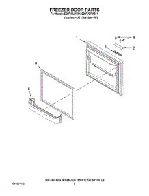 03 - Freezer Door Parts parts for Whirlpool Refrigerator EB9FVBLWS04 from AppliancePartsPros.com
