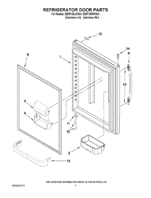 05 - Refrigerator Door Parts parts for Whirlpool Refrigerator EB9FVBLWS04 from AppliancePartsPros.com