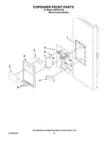 08 - Dispenser Front Parts parts for Whirlpool Refrigerator GI5FSAXVY04 from AppliancePartsPros.com