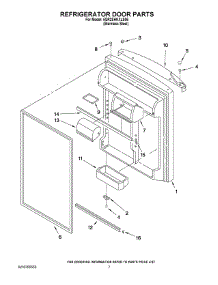 04 - Refrigerator Door Parts parts for Whirlpool Refrigerator 5GR2SHKXLS06 from AppliancePartsPros.com