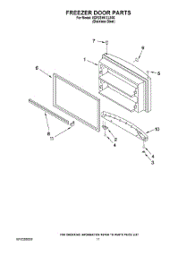 06 - Freezer Door Parts parts for Whirlpool Refrigerator 5GR2SHKXLS06 from AppliancePartsPros.com