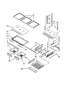Shelf parts for Whirlpool Refrigerator EF36IWFSSS1 from AppliancePartsPros.com