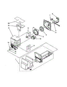 Motor & Ice Container parts for Whirlpool Refrigerator EF36IWFSSS1 from AppliancePartsPros.com