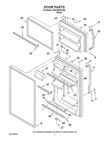 02 - Door Parts parts for Whirlpool Refrigerator 5VET2WPKLQ06 from AppliancePartsPros.com