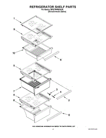 03 - Refrigerator Shelf Parts parts for Whirlpool Refrigerator BRS70HRBNA00 from AppliancePartsPros.com
