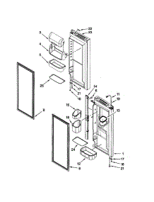 Refrigerator Door parts for Whirlpool Refrigerator EF36IWFSSS1 from AppliancePartsPros.com