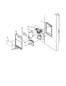 Dispenser Front parts for Whirlpool Refrigerator EF36IWFSSS1 from AppliancePartsPros.com