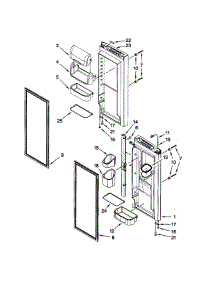 Refrigerator Door parts for Whirlpool Refrigerator EF36IWFSSS2 from AppliancePartsPros.com