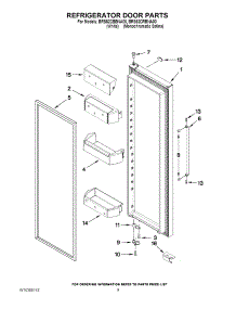 06 - Refrigerator Door Parts parts for Whirlpool Refrigerator BRS62CBBNA00 from AppliancePartsPros.com