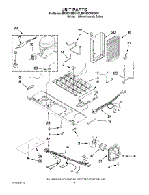 09 - Unit Parts parts for Whirlpool Refrigerator BRS62CBBNA00 from AppliancePartsPros.com