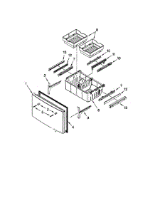 Freezer Door parts for Whirlpool Refrigerator EF36IWFSSS2 from AppliancePartsPros.com