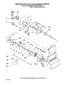 05 - Motor And Ice Container Parts parts for Whirlpool Refrigerator BRS62CRBNA00 from AppliancePartsPros.com