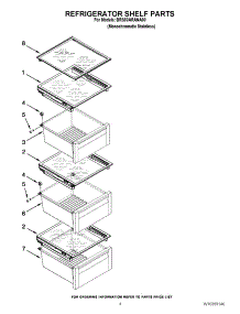 03 - Refrigerator Shelf Parts parts for Whirlpool Refrigerator BRS80ARANA00 from AppliancePartsPros.com