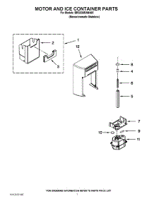 05 - Motor And Ice Container Parts parts for Whirlpool Refrigerator BRS80ARANA00 from AppliancePartsPros.com