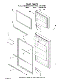 02 - Door Parts parts for Whirlpool Refrigerator W8RXCGFXQ01 from AppliancePartsPros.com