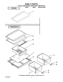05 - Shelf Parts parts for Whirlpool Refrigerator W8RXCGFXQ01 from AppliancePartsPros.com
