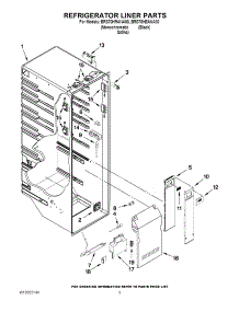 02 - Refrigerator Liner Parts parts for Whirlpool Refrigerator BRS70HRANA00 from AppliancePartsPros.com