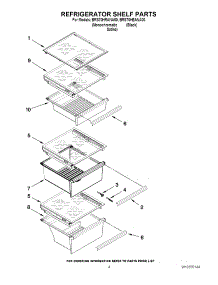 03 - Refrigerator Shelf Parts parts for Whirlpool Refrigerator BRS70HRANA00 from AppliancePartsPros.com