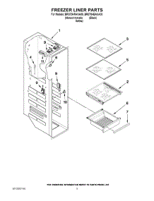 04 - Freezer Liner Parts parts for Whirlpool Refrigerator BRS70HRANA00 from AppliancePartsPros.com