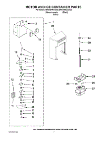 05 - Motor And Ice Container Parts parts for Whirlpool Refrigerator BRS70HRANA00 from AppliancePartsPros.com