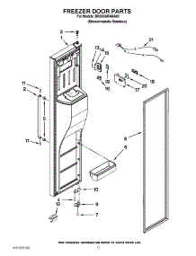 07 - Freezer Door Parts parts for Whirlpool Refrigerator BRS80ARANA00 from AppliancePartsPros.com