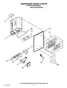 08 - Dispenser Front Parts parts for Whirlpool Refrigerator BRS80ARANA00 from AppliancePartsPros.com