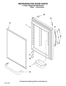 05 - Refrigerator Door Parts parts for Whirlpool Refrigerator EB2SHKXVQ03 from AppliancePartsPros.com