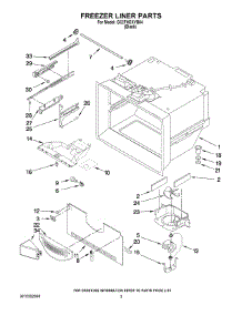 02 - Freezer Liner Parts parts for Whirlpool Refrigerator GX2FHDXVB04 from AppliancePartsPros.com