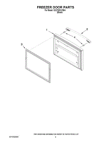 03 - Freezer Door Parts parts for Whirlpool Refrigerator GX2FHDXVB04 from AppliancePartsPros.com