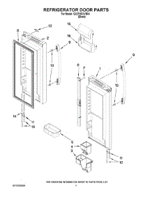 05 - Refrigerator Door Parts parts for Whirlpool Refrigerator GX2FHDXVB04 from AppliancePartsPros.com