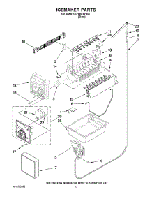 08 - Icemaker Parts parts for Whirlpool Refrigerator GX2FHDXVB04 from AppliancePartsPros.com