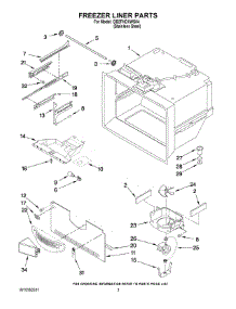 02 - Freezer Liner Parts parts for Whirlpool Refrigerator GB2FHDXWS04 from AppliancePartsPros.com