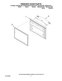03 - Freezer Door Parts parts for Whirlpool Refrigerator GX2FHDXVQ03 from AppliancePartsPros.com