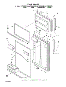 02 - Door Parts parts for Whirlpool Refrigerator W1TXEMMWQ04 from AppliancePartsPros.com