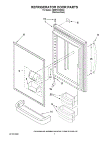 04 - Refrigerator Door Parts parts for Whirlpool Refrigerator GB9FHDXWS04 from AppliancePartsPros.com