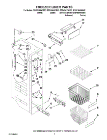 04 - Freezer Liner Parts parts for Whirlpool Refrigerator GS5VHAXWQ02 from AppliancePartsPros.com