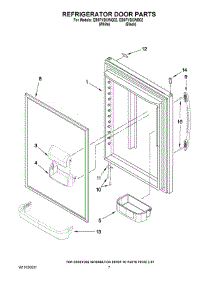 05 - Refrigerator Door Parts parts for Whirlpool Refrigerator EB9FVBXWB02 from AppliancePartsPros.com
