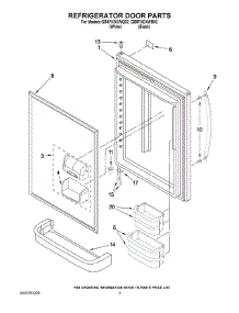 04 - Refrigerator Door Parts parts for Whirlpool Refrigerator GB9FHDXWB02 from AppliancePartsPros.com