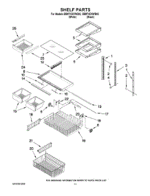 06 - Shelf Parts parts for Whirlpool Refrigerator GB9FHDXWB02 from AppliancePartsPros.com