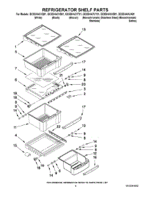 03 - Refrigerator Shelf Parts parts for Whirlpool Refrigerator GC5SHAXVT01 from AppliancePartsPros.com