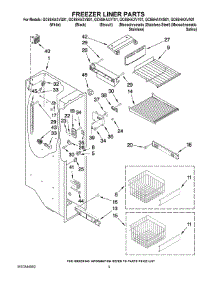04 - Freezer Liner Parts parts for Whirlpool Refrigerator GC5SHAXVT01 from AppliancePartsPros.com