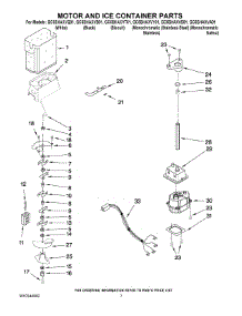 05 - Motor And Ice Container Parts parts for Whirlpool Refrigerator GC5SHAXVS01 from AppliancePartsPros.com