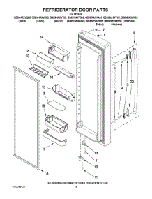 06 - Refrigerator Door Parts parts for Whirlpool Refrigerator GS6NHAXVY05 from AppliancePartsPros.com