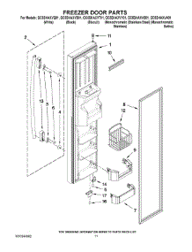 07 - Freezer Door Parts parts for Whirlpool Refrigerator GC5SHAXVT01 from AppliancePartsPros.com